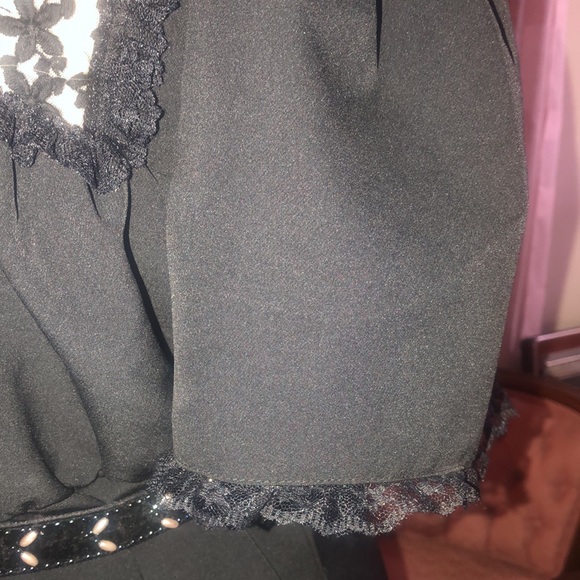 Beautiful black vintage reproduction dress- 40’s 50’s style- lace detailing- 3X - Picture 7 of 10